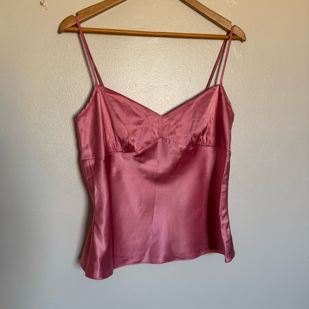 Elegant Pink Silk Camisole Top